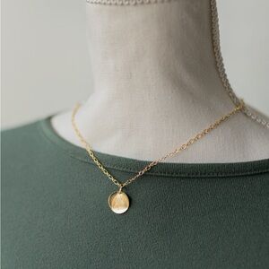 Hammered Disc Necklace